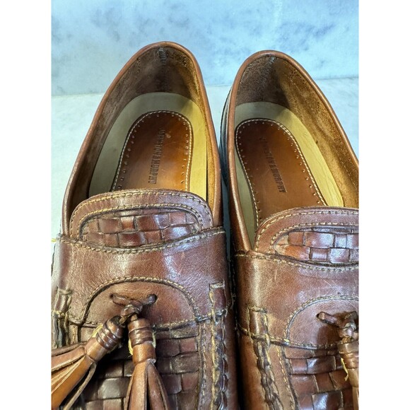 Johnston & Murphy Men’s Brown Woven Tassel Loafers Men's Size 9.5 - Picture 14 of 14